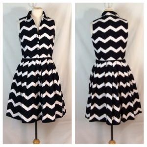 Just Taylor Pique Zigzag Dress